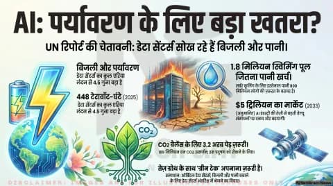 AI डेटा सेंटर्स और जलवायु संकट: संयुक्त राष्ट्र रिपोर्ट ने बढ़ाई चिंता, ऊर्जा, पानी और भूमि पर बढ़ता दबाव