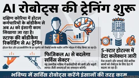 दक्षिण कोरिया के होटलों में कर्मचारियों पर AI की नजर, बॉडीकैम रिकॉर्डिंग से तैयार हो रहा “रोबोट ब्रेन”