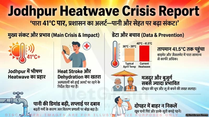 जोधपुर में भीषण गर्मी का प्रहार, हीटवेव अलर्ट के बीच स्वास्थ्य और जल संकट की चिंता बढ़ी
