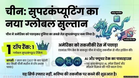 चीन का सुपरकंप्यूटर बना दुनिया का सबसे तेज़, टेक्नोलॉजी की वैश्विक दौड़ में अमेरिका को पीछे छोड़ा