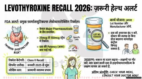 Levothyroxine Recall 2026 Alert: थायरॉइड टैबलेट के कुछ बैच पर रिकॉल; तुरंत चेक करें अपनी दवा की स्ट्रेंथ और Lot Number