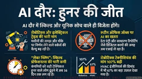 एआई के दौर में बदल रहा जॉब मार्केट: “स्किल्ड ट्रेड वर्कर्स और अनोखे दिमाग आगे जीतेंगे”