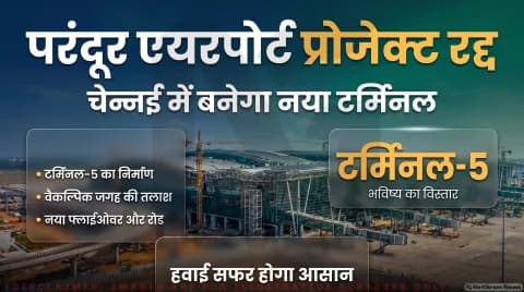 परंदूर ग्रीनफील्ड प्रोजेक्ट रद्द; तुरंत पढ़ें Livemint Report से पूरी खबर : Chennai Airport Project Alert