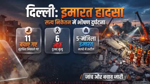 मलबे से 11 लोगों को सुरक्षित निकाला गया, एनडीआरएफ-पुलिस का सर्च ऑपरेशन जारी : Delhi Disaster Response Live