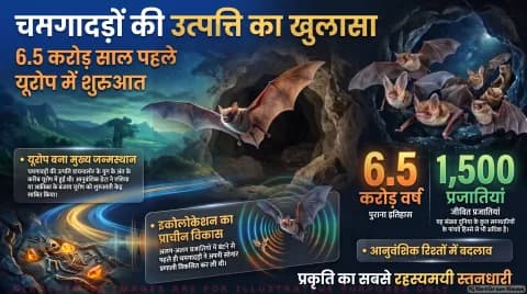 चमगादड़ों की उत्पत्ति पर Nature की ऐतिहासिक रिसर्च; यूरोप से शुरू हुआ 6.5 करोड़ साल का सफर: Bat Evolution Discovery Alert 2026