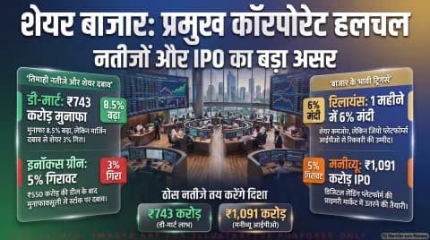 D-Mart नतीजों के बाद 3% फिसला; इनॉक्स ग्रीन, रिलायंस और Moneyview IPO पर बड़ा अपडेट: Market Movers Today