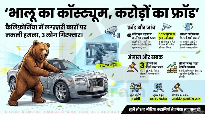 कैलिफ़ोर्निया में ‘भालू कॉस्ट्यूम’ पहनकर इंश्योरेंस फ्रॉड, तीन लोगों को सजा