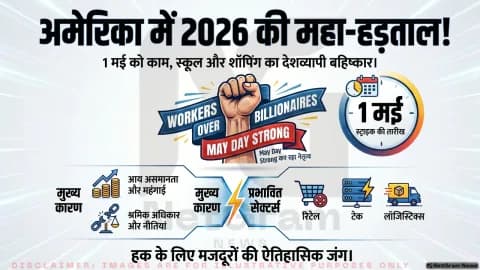 अमेरिका में मजदूर दिवस पर बड़ा आंदोलन, “Workers Over Billionaires” अभियान से बढ़ी हलचल