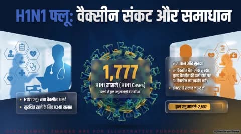 H1N1 Flu Vaccine Shortage : नॉर्दर्न हेमिस्फीयर वैक्सीन की कमी; ICMR ने सदर्न हेमिस्फीयर टीके को बताया सुरक्षित विकल्प