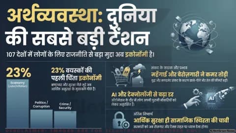 दुनिया की सबसे बड़ी टेंशन बनी अर्थव्यवस्था, राजनीति और सुरक्षा से भी आगे निकली महँगाई-रोज़गार की चिंता