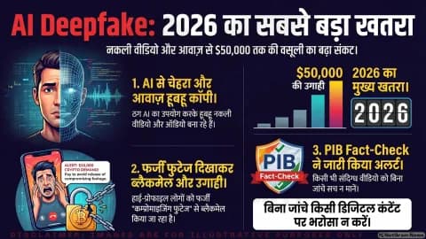 2026 की सबसे खतरनाक ठगी! AI Deepfake से 50,000 डॉलर तक की उगाही का बड़ा खतरा