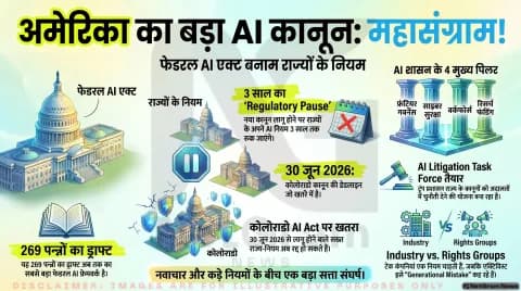 अमेरिका में एआई नियमन पर बड़ी बहस, ‘ग्रेट अमेरिकन एआई एक्ट’ और राज्यों के कानूनों में टकराव की आशंका
