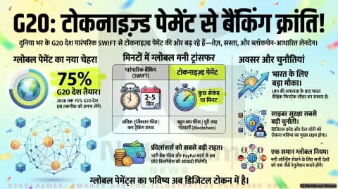 G20 देशों में बढ़ रहा टोकनाइज़्ड क्रॉस-बॉर्डर पेमेंट सिस्टम: इंटरनेशनल पैसे भेजना होगा तेज़, सस्ता और आसान