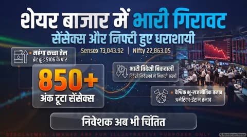 सेंसेक्स 850 अंक टूटा, निफ्टी 22,863 पर फिसला; जानिए आज के सपोर्ट लेवल्स : Stock Market Crash Alert 28 September 2026
