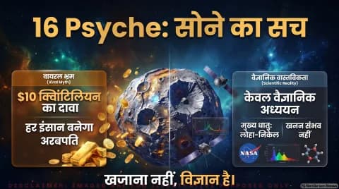 अगर आप भी 16 Psyche को समझ रहे हैं 'सोने की खान', तो थोड़ा ठहरिए! तुरंत जानें ऐस्टरॉइड माइनिंग का असली गणित