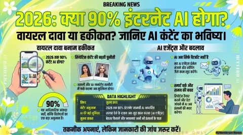 क्या 2026 तक इंटरनेट का 90% कंटेंट AI बनाएगा? जानिए वायरल दावे की पूरी सच्चाई