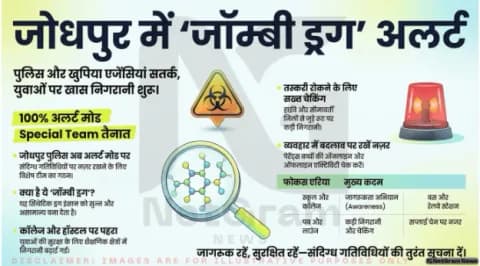 ⚠️ जोधपुर में ‘जॉम्बी ड्रग’ अलर्ट: युवाओं पर खास निगरानी शुरू