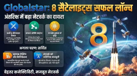 Globalstar Satellite Launch Alert: अंतरिक्ष में तैनात हुए 8 नए सैटेलाइट; तुरंत पढ़ें नेटवर्क विस्तार की पूरी रिपोर्ट