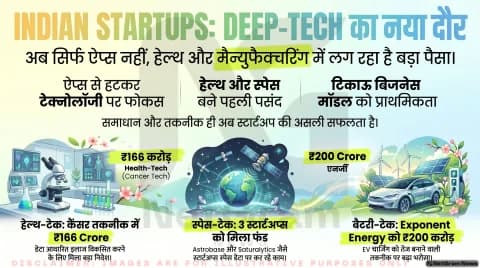 भारत के स्टार्टअप्स में बड़ा बदलाव: अब सिर्फ ऐप नहीं, हेल्थ, स्पेस और मैन्युफैक्चरिंग में लग रहा है निवेश