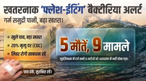 Vibrio Vulnificus Flesh-Eating Bacteria Alert: 5 मौतें और 9 अस्पताल में भर्ती; तुरंत पढ़ें CDC की गाइडलाइंस