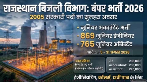 RVUNL Recruitment 2026 Alert: 2,005 पदों पर आवेदन की अंतिम तिथि 31 अगस्त; तुरंत भरें ऑनलाइन फॉर्म