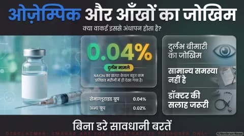 Ozempic Blindness Fact Check Alert: सेमाग्लूटाइड और NAION बीमारी का जोखिम; तुरंत पढ़ें मेडिकल एक्सपर्ट्स की सलाह