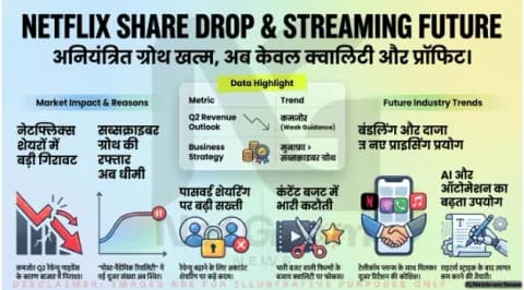 नेटफ्लिक्स की कमजोर गाइडेंस से शेयर गिरे, स्ट्रीमिंग इंडस्ट्री के लिए नए संकेत