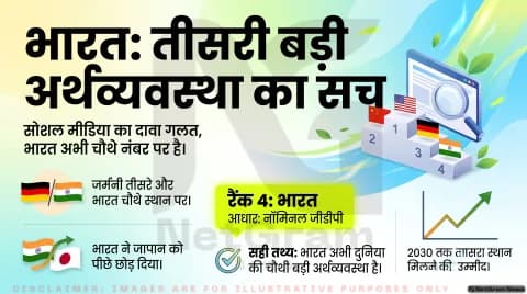 फैक्ट चेक: क्या भारत अभी दुनिया की तीसरी सबसे बड़ी अर्थव्यवस्था बन गया है? जानिए सच