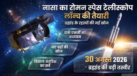 NASA Roman Telescope Launch Alert: 30 अगस्त को Falcon Heavy से होगा प्रक्षेपण; तुरंत पढ़ें मिशन की पूरी रिपोर्ट