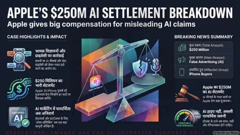 Apple का $250 मिलियन सेटलमेंट: AI फीचर्स के दावों पर उठे सवाल