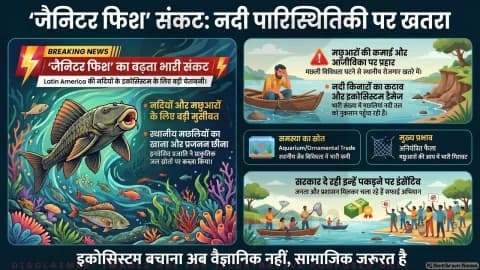 ‘जैनिटर मछली’ का बढ़ता खतरा, नदी तंत्र बचाने के लिए बड़े स्तर पर अभियान शुरू