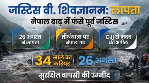 मद्रास हाईकोर्ट के पूर्व जज जस्टिस वी. शिवज्ञानम लापता; तुरंत पढ़ें दिल्ली तमिल बार एसोसिएशन का CJI को पत्र : Nepal Flood Rescue Alert
