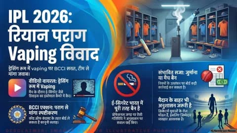 IPL 2026 में रियान पराग के ‘Vaping’ वीडियो पर बवाल, BCCI ने मांगा जवाब