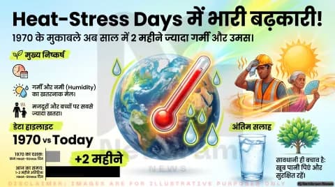 नई स्टडी का दावा: अब साल में 1 से 2 महीने ज्यादा बढ़ रहा Heat-Stress, स्वास्थ्य पर असर की चिंता