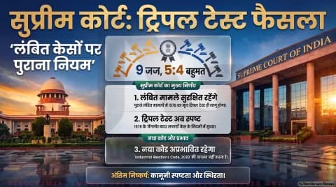 लंबित मामलों में लागू रहेगा 'बैंगलोर वाटर सप्लाई' का ट्रिपल टेस्ट; तुरंत पढ़ें 9 जजों का फैसला : Supreme Court Labour Law Alert