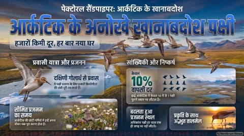 पेक्टोरल सैंडपाइपर में ब्रीडिंग साइट फिडेलिटी बेहद कम; वैज्ञानिकों का नया खुलासा: Arctic Shorebird Migration Alert