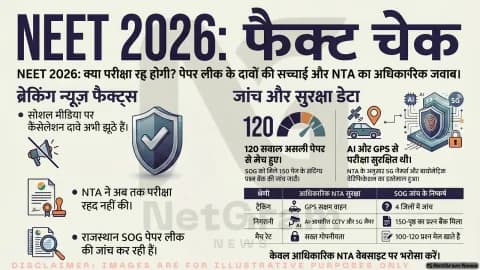NEET 2026 पेपर लीक से परीक्षा रद्द होगी? सोशल मीडिया दावों की पूरी सच्चाई सामने आई