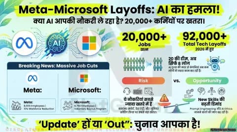 Meta–Microsoft Layoffs 2026: क्या AI अब नौकरियाँ खा रहा है?