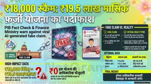 Fact Check: क्या 18,000 रुपये निवेश कर हर महीने 19.5 लाख रुपये कमाने वाली कोई सरकारी योजना है?