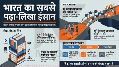 “भारत का सबसे पढ़ा–लिखा इंसान”: दर्जनों डिग्रियां हासिल कर युवाओं के लिए बने उम्मीद की मिसाल