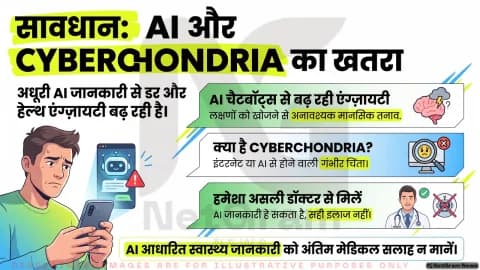 ‘Cyberchondria’ का बढ़ता खतरा: अधूरी AI हेल्थ जानकारी से बढ़ रही एंग्ज़ायटी, विशेषज्ञों ने दी सतर्क रहने की सलाह