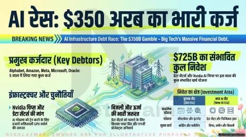 AI डेटा सेंटर रेस के लिए बिग टेक ने पाँच साल में 350 अरब डॉलर से ज्यादा कर्ज लिया