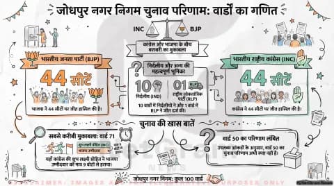 वार्ड 1 से 100 तक के संपूर्ण नतीजे जारी; जानिए अपने वार्ड का विजेता प्रत्याशी : Jodhpur Municipal Corporation Election Results Alert
