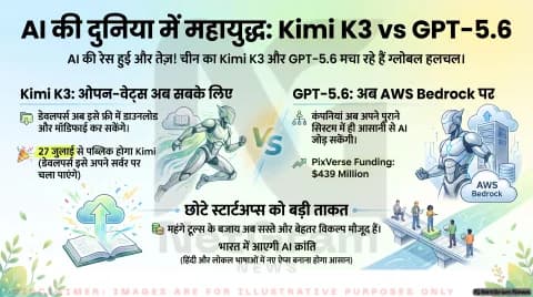 AI की दुनिया में बढ़ी नई रेस, चीन का Kimi K3 मॉडल और GPT-5.6 की नई शुरुआत ने बढ़ाई हलचल