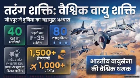 जोधपुर एयर बेस पर शुरू हुआ बहुराष्ट्रीय युद्धाभ्यास; 12 अक्टूबर तक गरजेंगे 80 विमान : IAF Tarang Shakti 2026 Alert