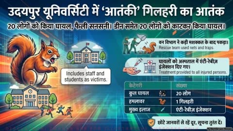 उदयपुर यूनिवर्सिटी में ‘आतंकी’ गिलहरी का आतंक, 20 से ज़्यादा लोग घायल