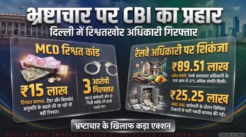 एमसीडी में अवैध बिलबोर्ड-होर्डिंग सिंडिकेट का भंडाफोड़; 3 गिरफ्तार, 25.25 लाख नकदी बरामद : CBI Anti-Corruption Raid Alert