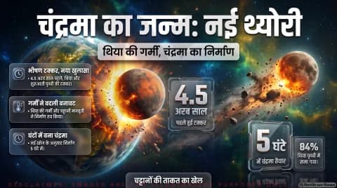 Moon Formation Theory Alert: थिया के तापमान और मटेरियल स्ट्रेंथ ने बदला चांद के जन्म का मॉडल तुरंत पढ़ें स्टडी