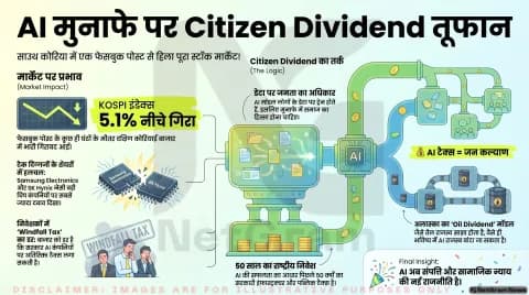 AI मुनाफे पर “Citizen Dividend” का तूफान: साउथ कोरिया की एक पोस्ट से क्यों कांप उठा पूरा मार्केट?