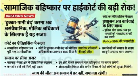 राजस्थान हाईकोर्ट का सख्त फैसला: ‘हुक्का-पानी बंद’ जैसी सामाजिक सजा अब असंवैधानिक